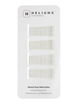 Pinzas mini Heliums blancas de 1,5 pulgadas para cabello fino.