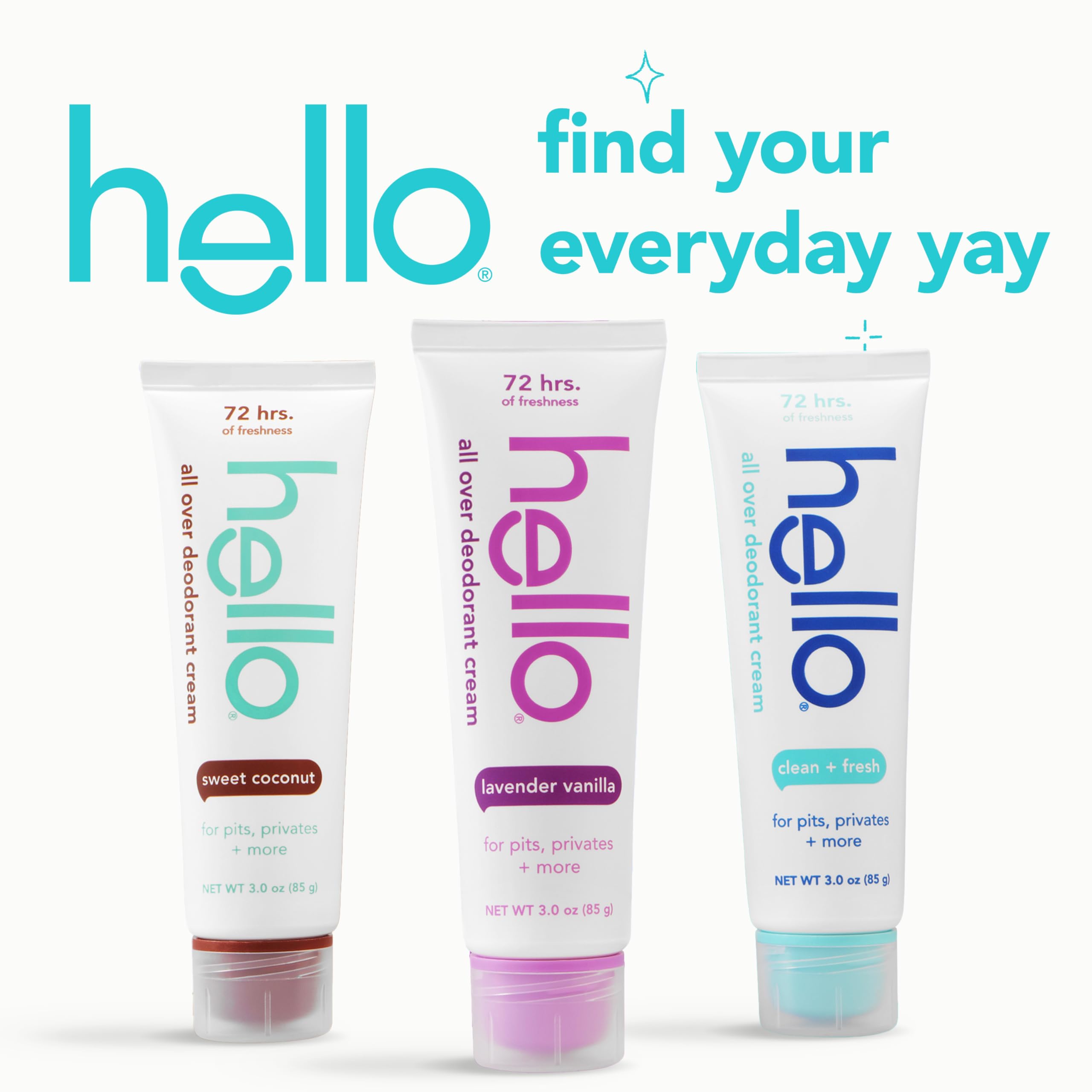 Hello crema desodorante dermatológicamente probada para uso diario