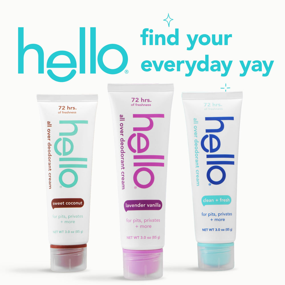Hello crema desodorante dermatológicamente probada para uso diario