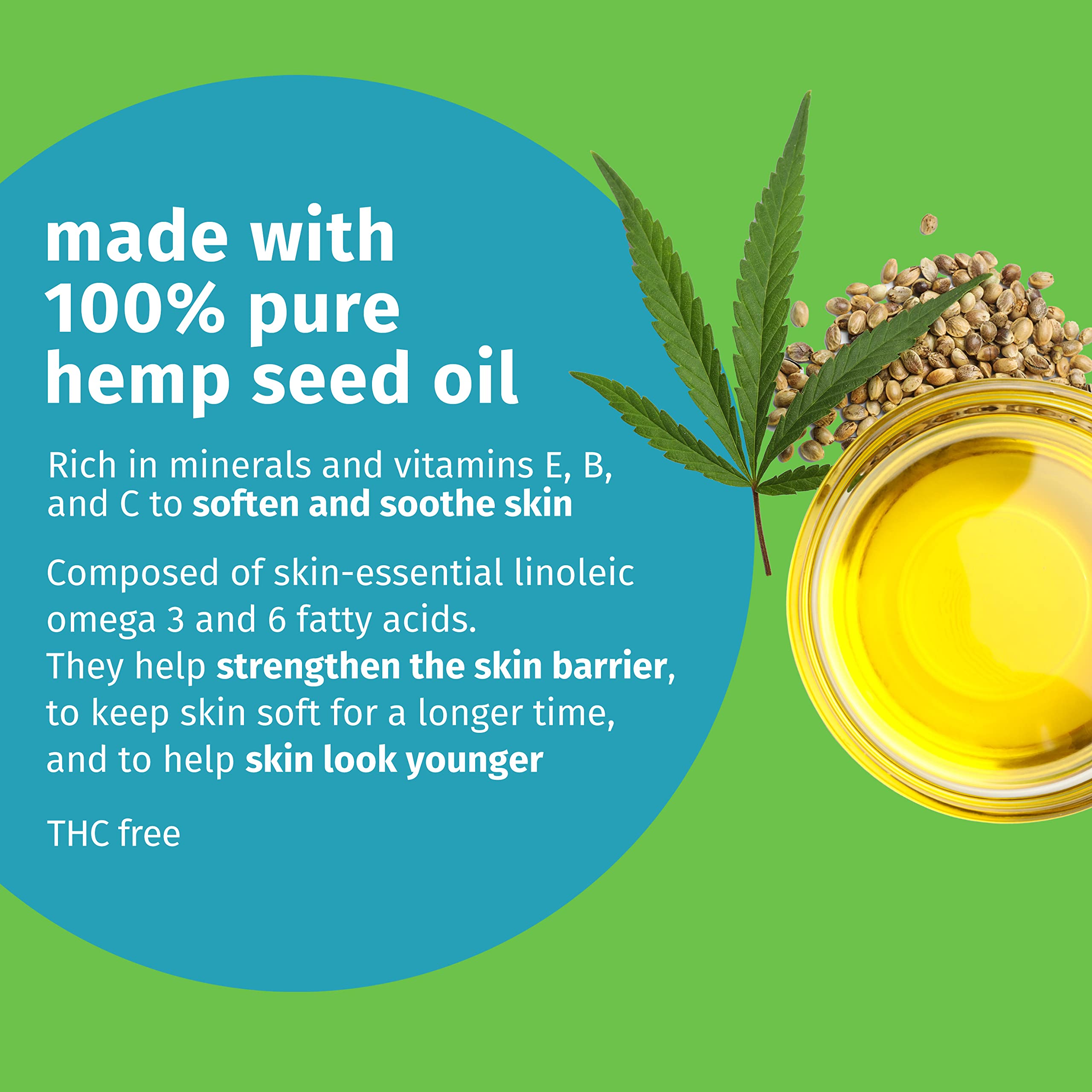 Aceite de semilla de cáñamo en Hempz, ingrediente natural para la piel