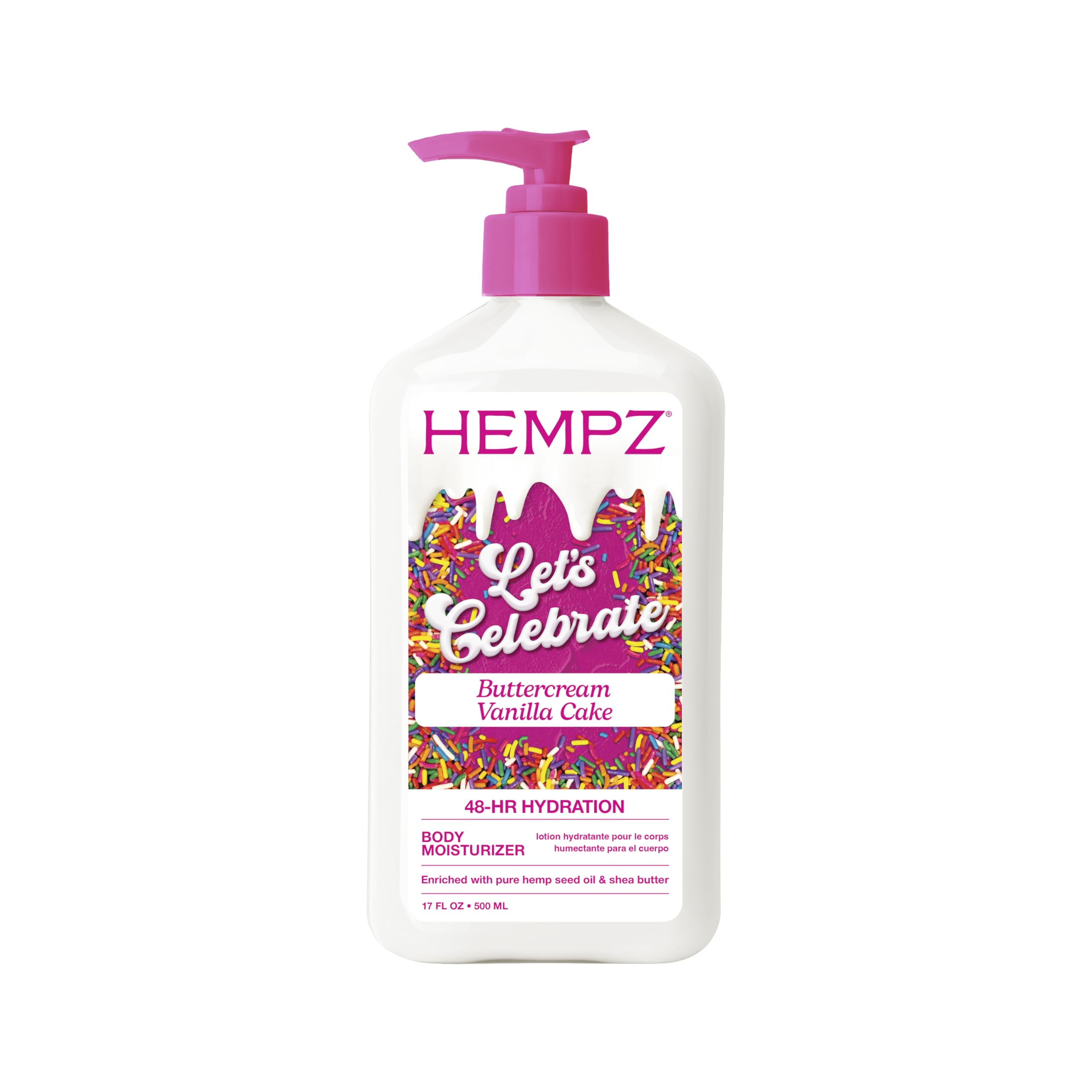 Hempz Crema Corporal frasco frontal con hidratación diaria.