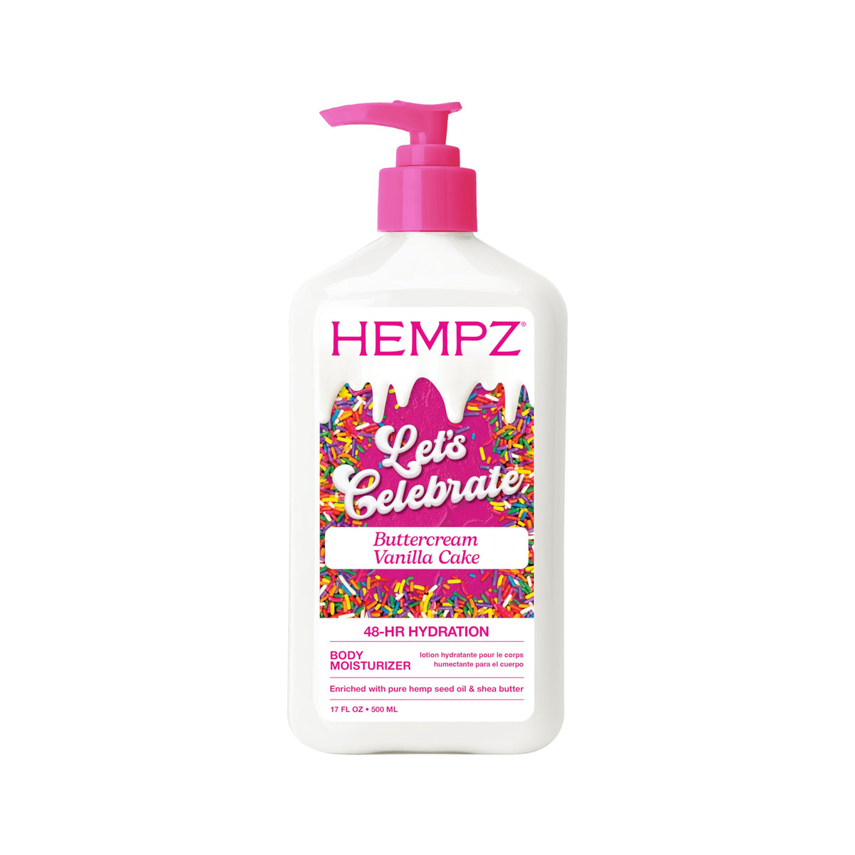 Hempz Crema Corporal frasco frontal con hidratación diaria.