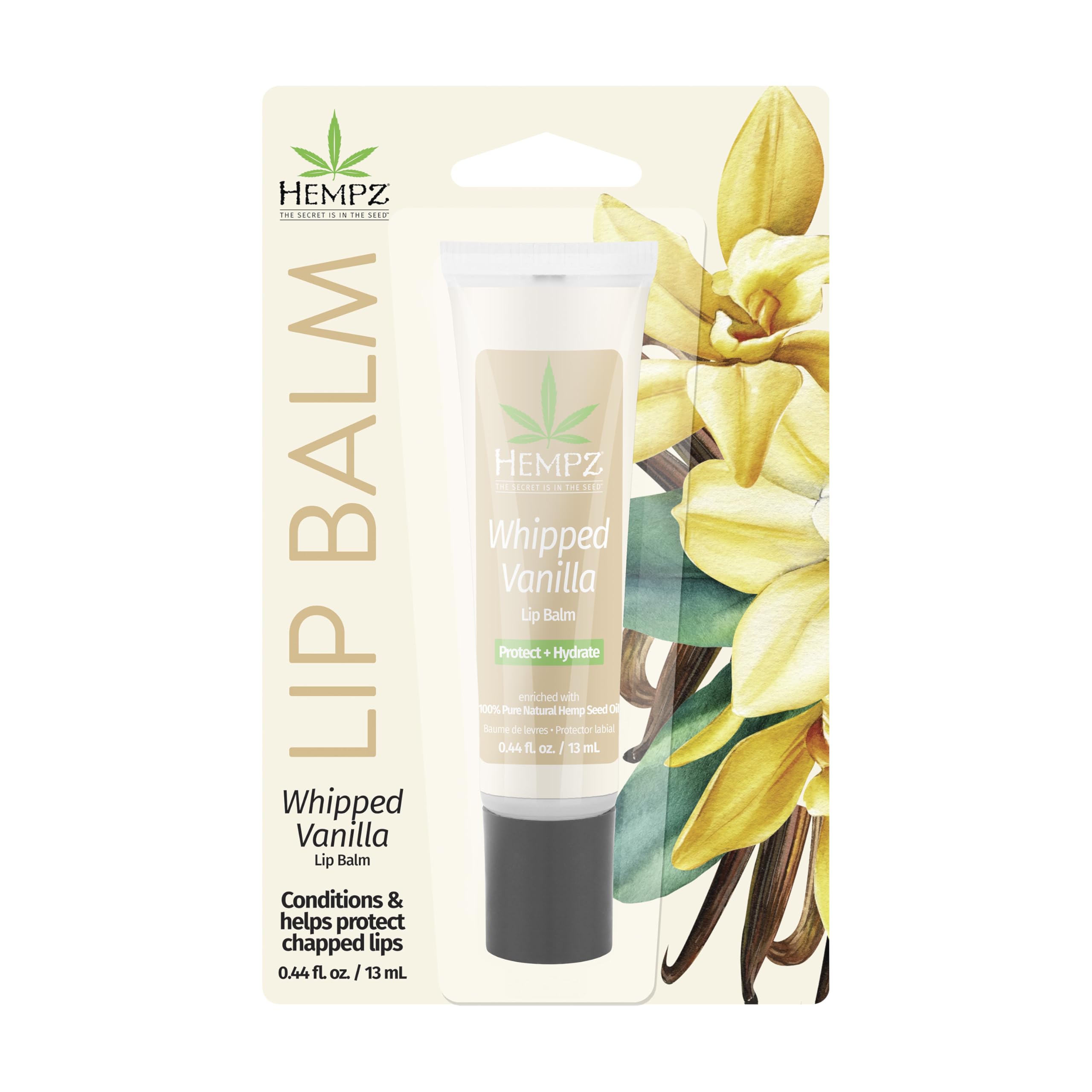Hempz bálsamo labial vainilla en envase con SPF 15