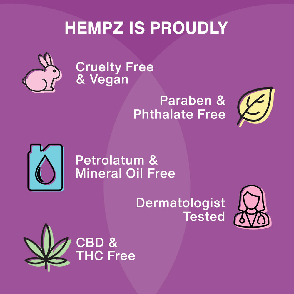 Hempz Vanilla Plum, etiqueta destacada para reconocerla en la rutina.