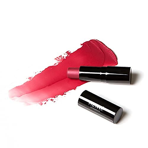 Textura cremosa de tinte labial Henné Organics para labios hidratados y suaves.