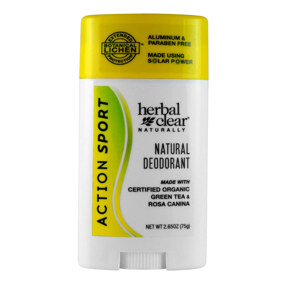 Herbal Clear Naturally desodorante deportivo: botella 2,65 oz para protección duradera.