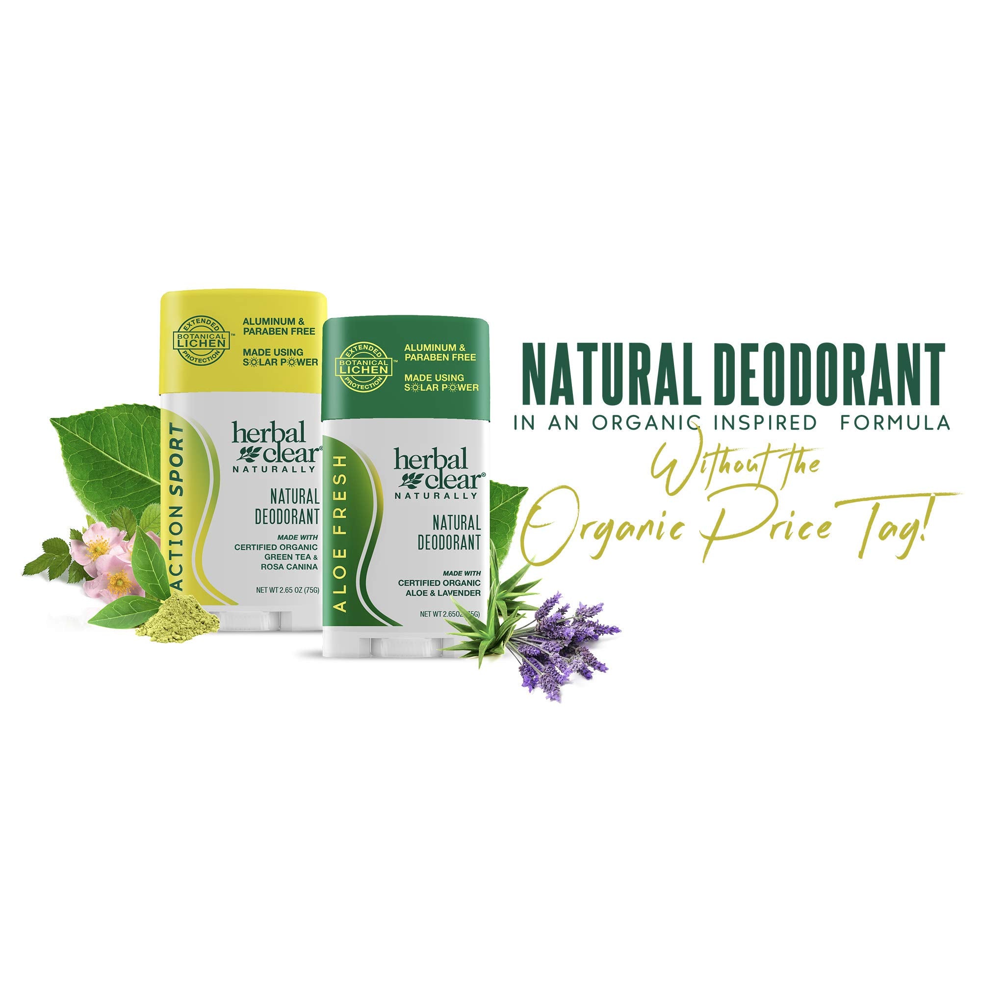 Envase sostenible de Herbal Clear Naturally, packaging ecológico.