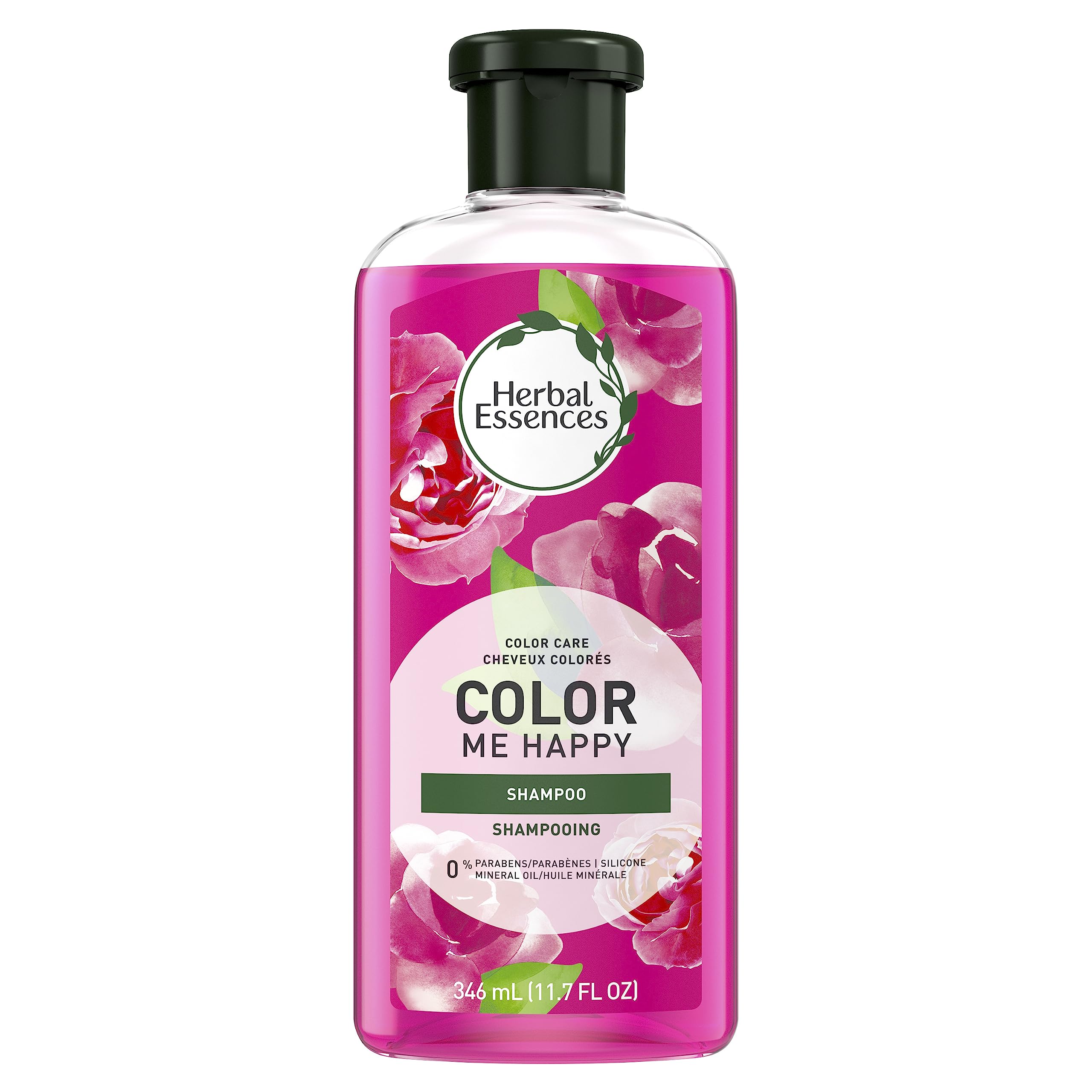 Herbal Essences Color Me Happy champú en botella realza brillo y suavidad para cabello teñido.