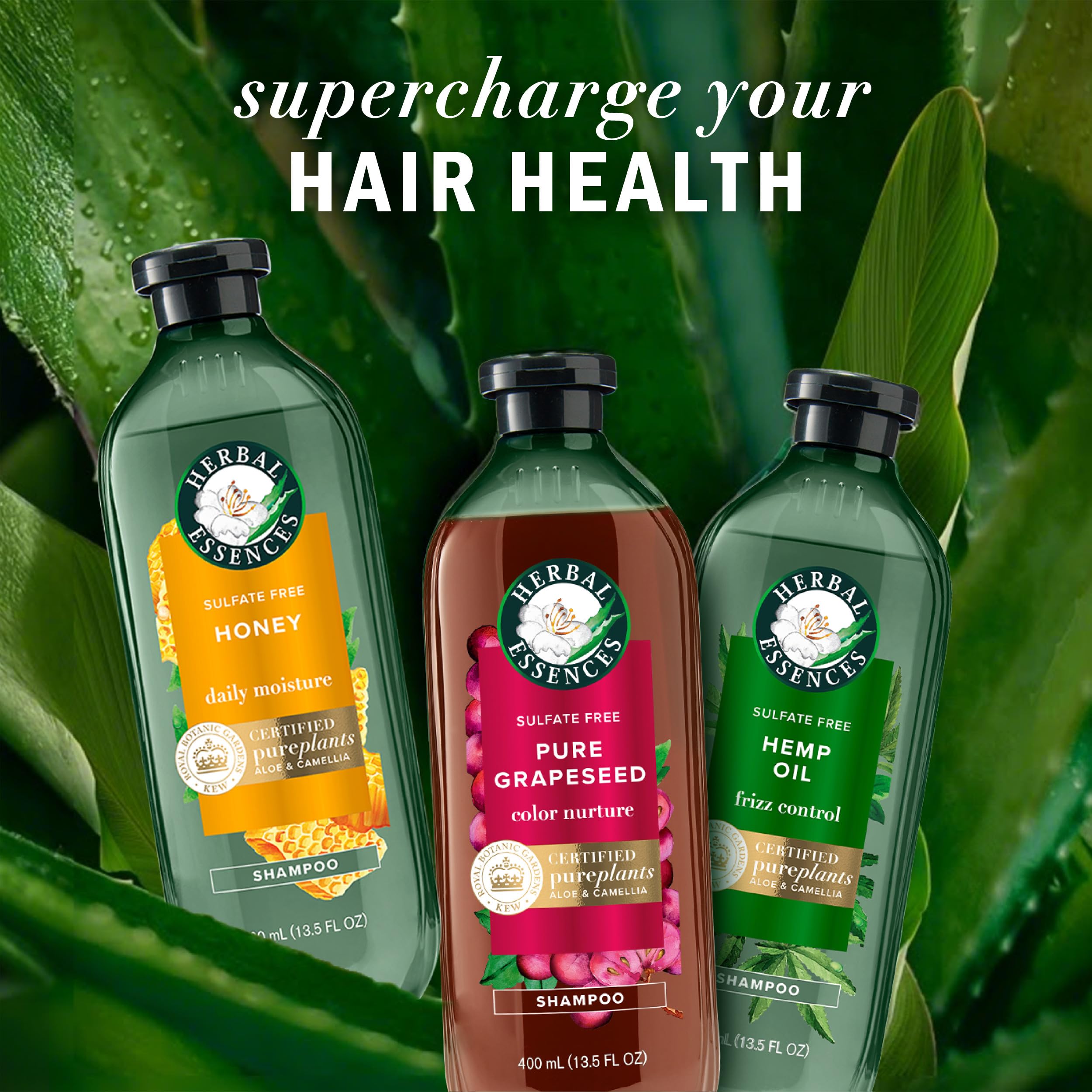 Envase sostenible de Herbal Essences, 25% menos plástico que versiones anteriores.