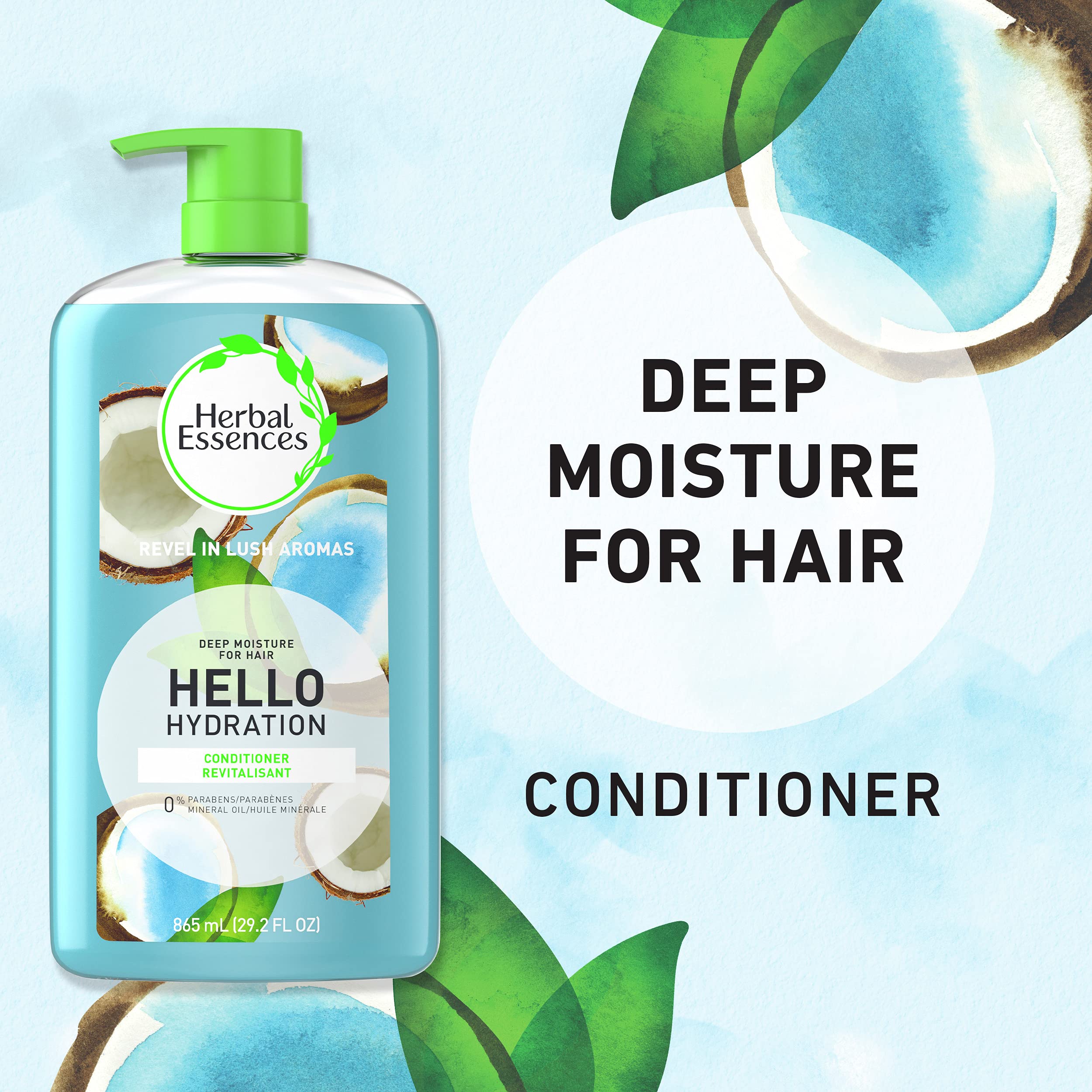 Aplicación cremosa de Herbal Essences Hello Hydration para cabello suave