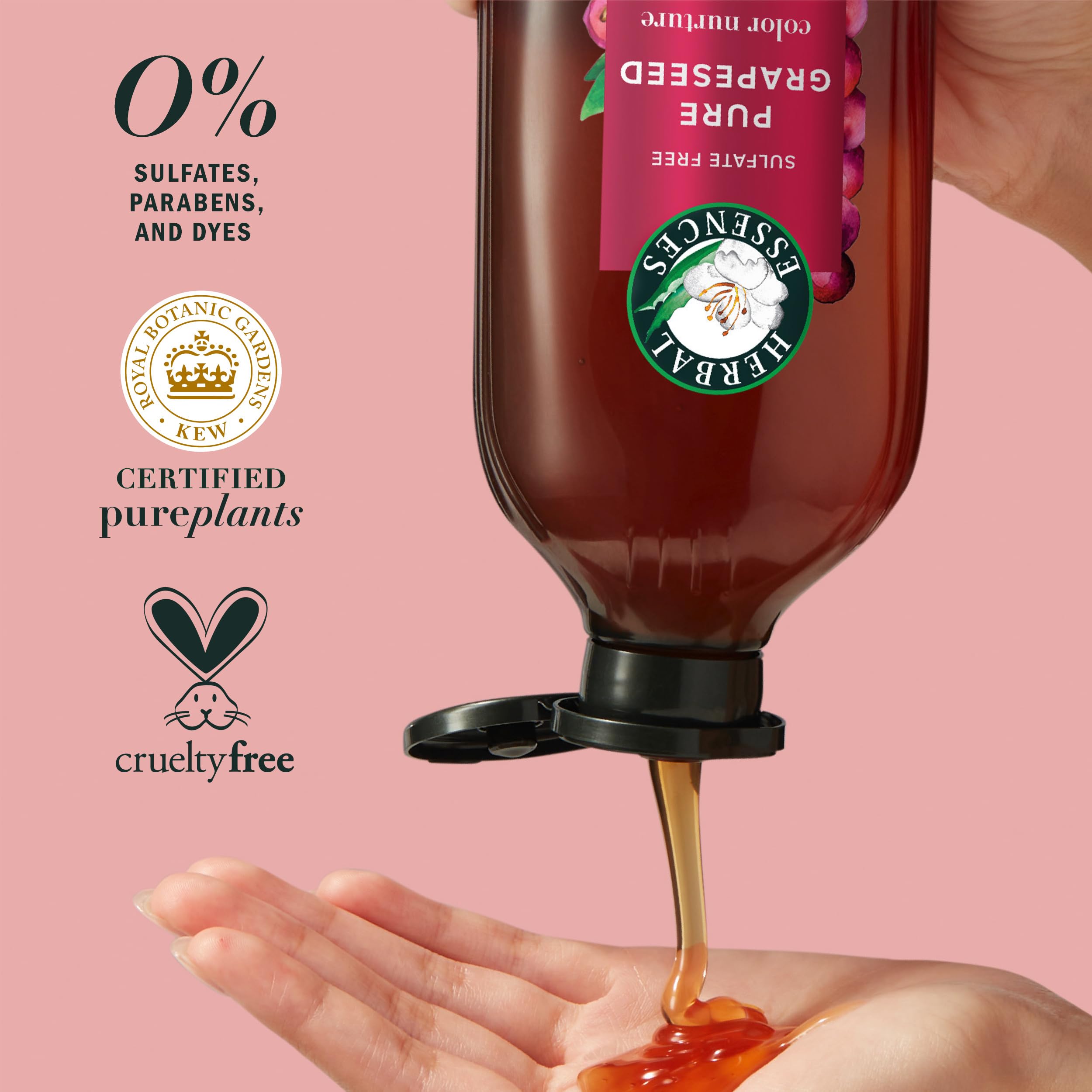 Herbal Essences, fórmula libre de sulfatos y parabenos, cabello más ligero y limpio.