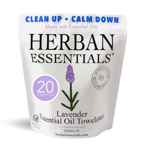 Herban Essentials lavanda: toallitas con embalaje individual para higiene en viaje