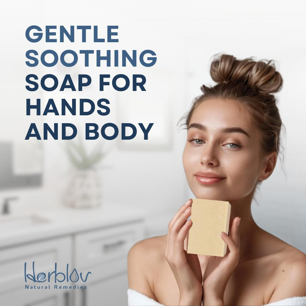 Herblov jabon cuidado diario para rostro y cuerpo con efecto calmante