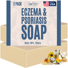 Herblov jabon eczema para cara y cuerpo con avena calma la irritación de piel sensible