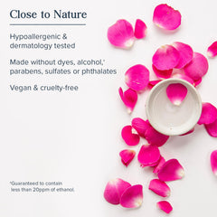 HERITAGE STORE Rosewater & Glycerin hair mist reducing frizz and adding softness.