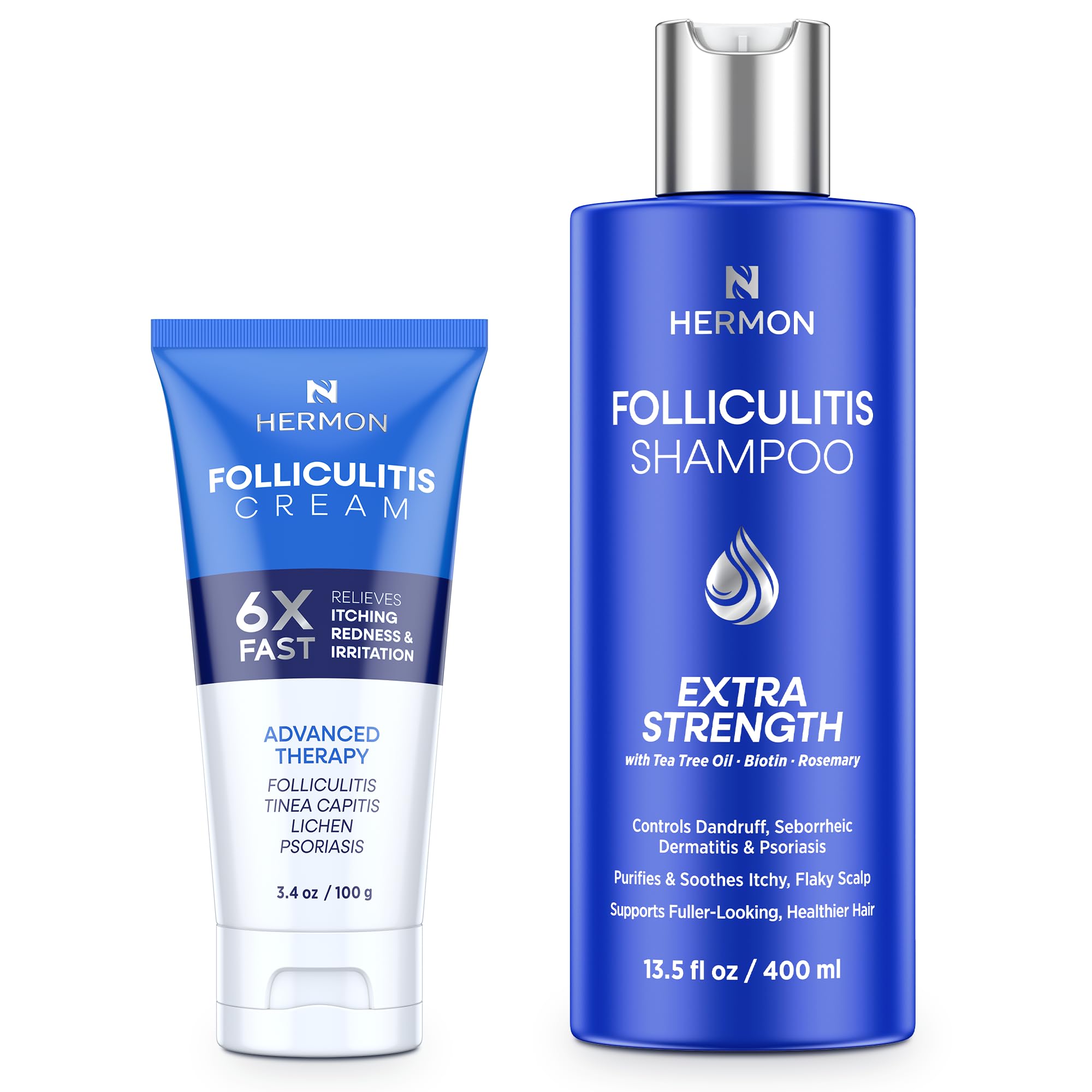 Hermon crema para foliculitis, aplicación suave para piel irritada