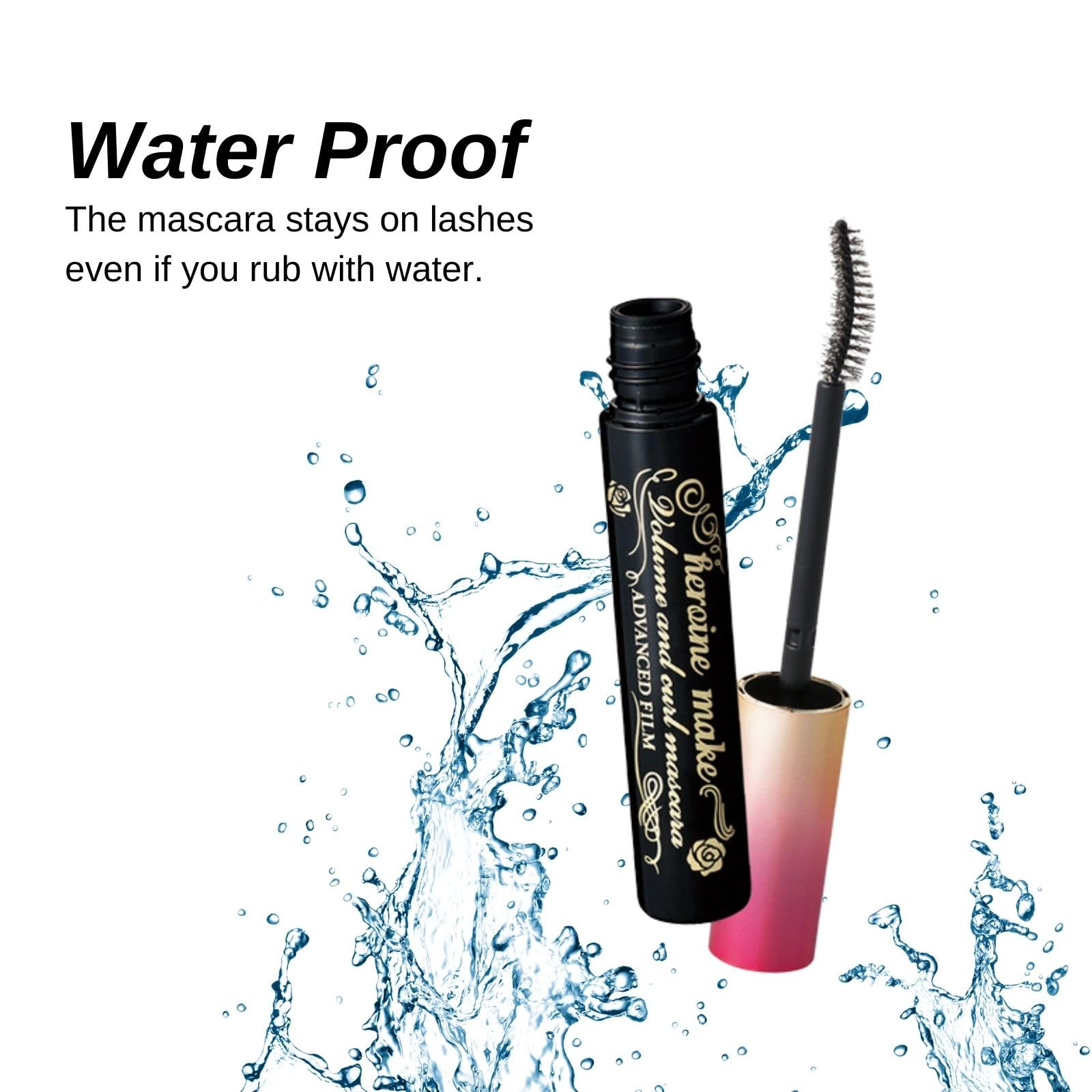 Heroine Make Mascara resistente al agua para pestañas con acabado duradero