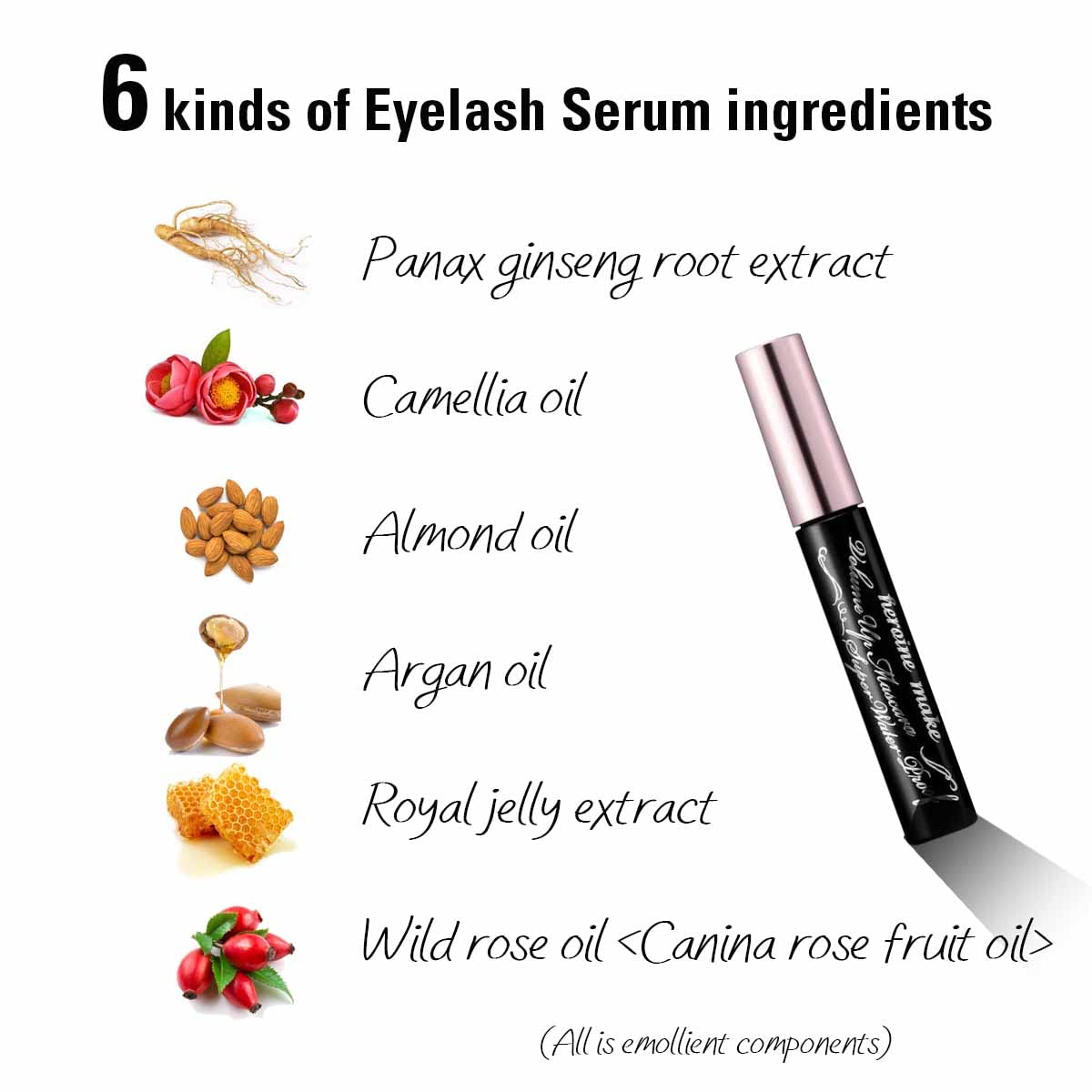 Heroine Make mascara con aceites naturales, cuida pestanas durante el maquillaje.