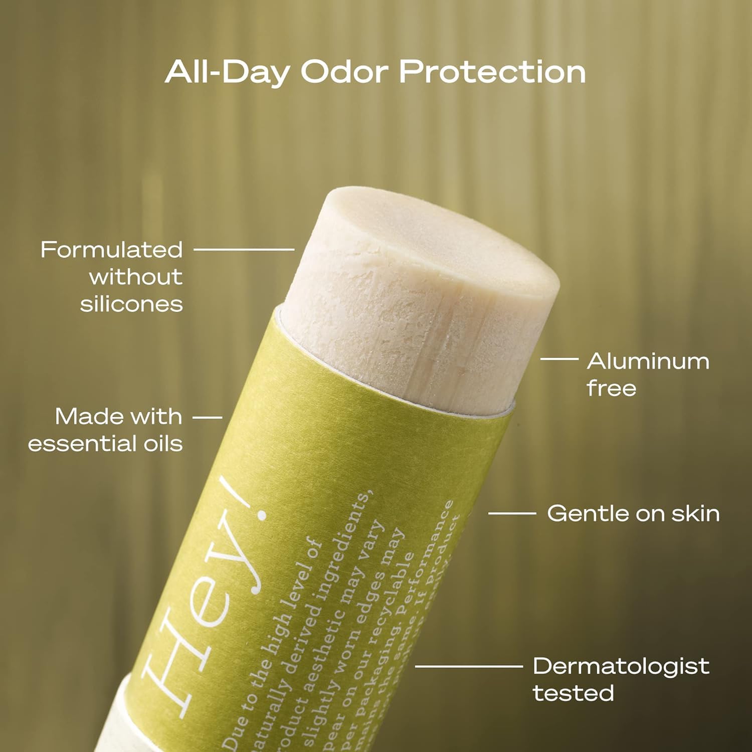 Hey Humans desodorante sin aluminio; fórmula natural para piel sensible