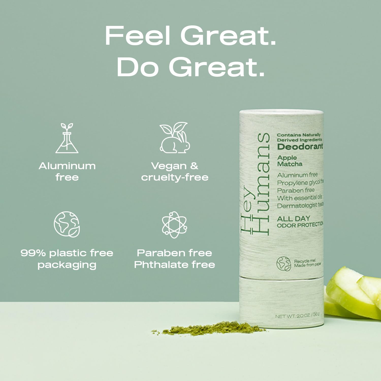 Desodorante HEY HUMANS: ingredientes clave vitamina E y manteca de karité