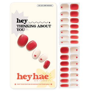 Heyhae, paquete de tiras de gel semicurado para uñas listo para usar.
