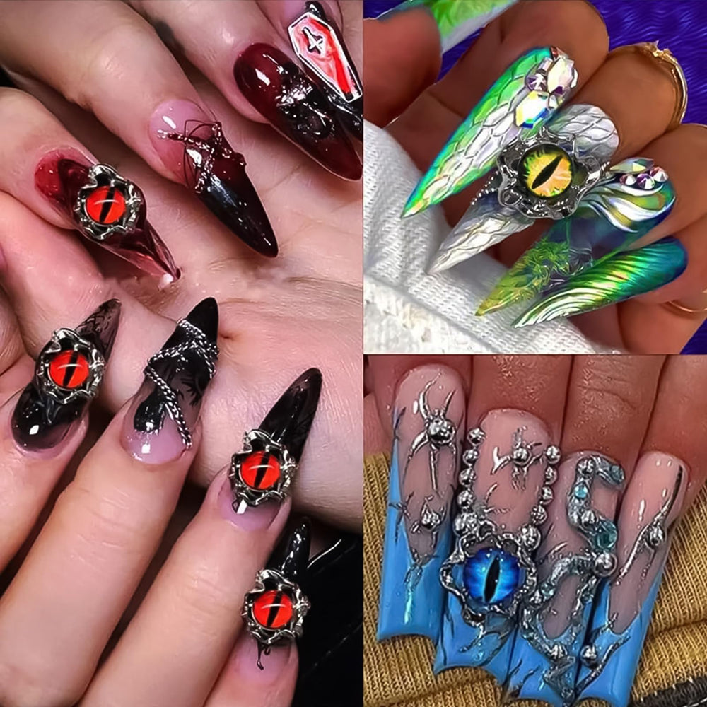 Ornamentos de ojos para uñas de HFKPJRT, aptos para manualidades.