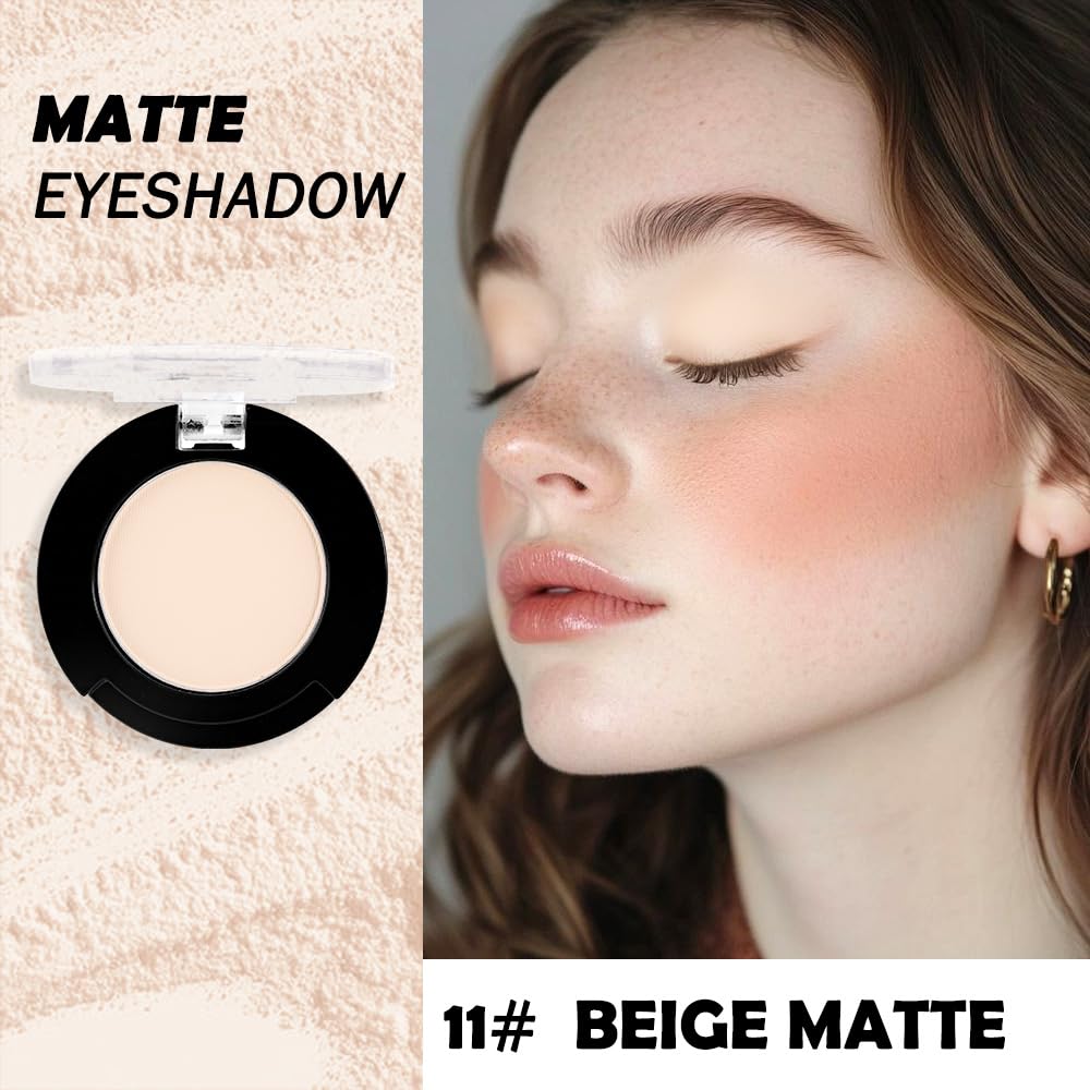 Paleta HHLTOH de sombras tono beige, acabado mate y duradero para uso diario.
