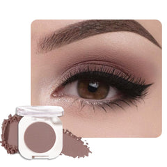 Sombra de ojos HHLTOH marrón taupe mate con empaque elegante.