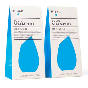 HIBAR barra shampoo hidratante pack de dos piezas, ideal para cabello seco y suave.
