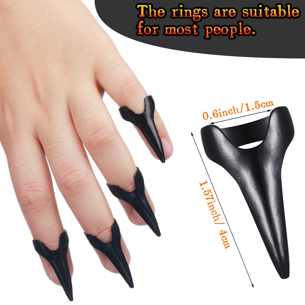 Anillos garras Hicarer con diseño gótico, ideales para Halloween.