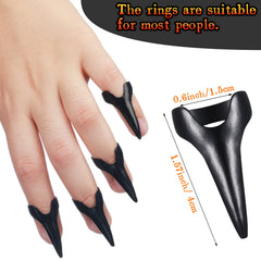 Anillos garras Hicarer con diseño gótico, ideales para Halloween.