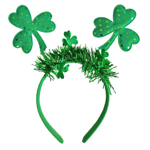 Diadema HIFANMM Trebol Verde Brillo para fiestas, aporta brillo festivo y estilo.