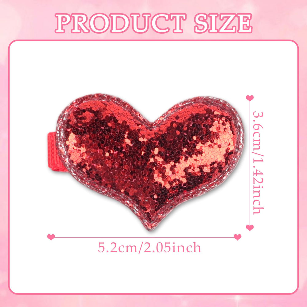 Pinza HIFANMM para looks festivos, corazón rojo brillante.