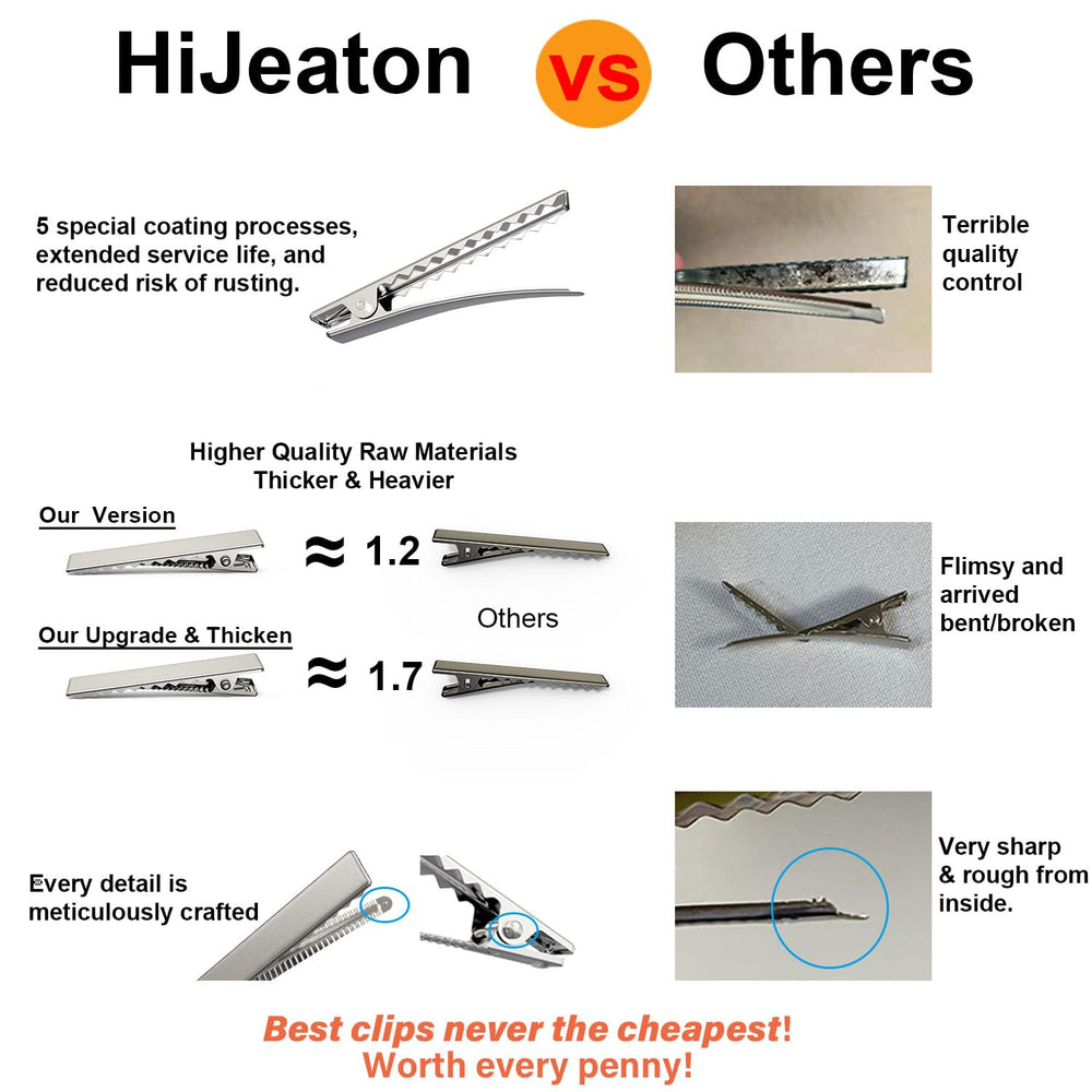 HiJeaton pinza alligator metal resistente para peinados y proyectos de manualidades