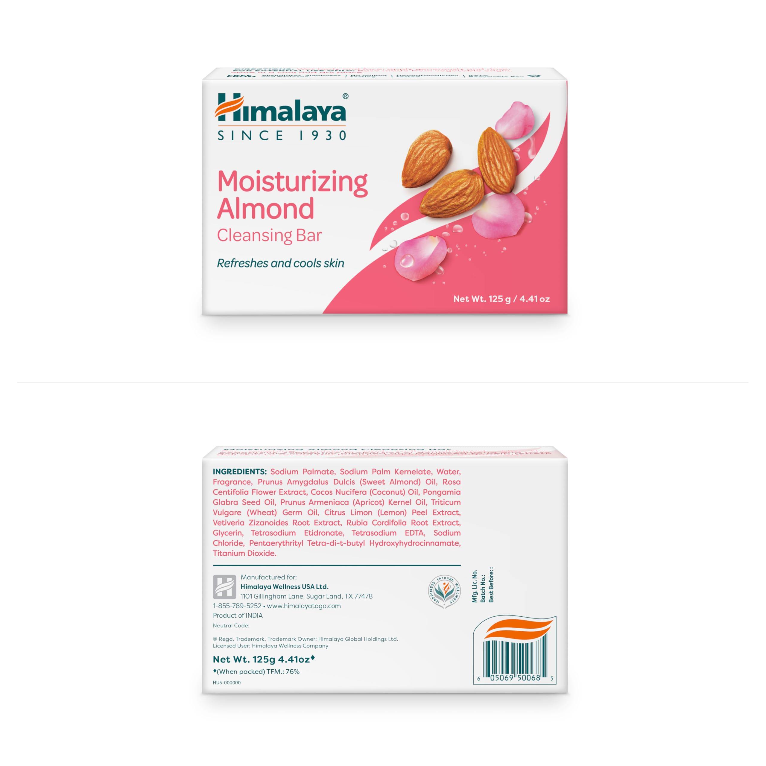 Himalaya Bar de Almendra con aceite para hidratación profunda sin grasa.