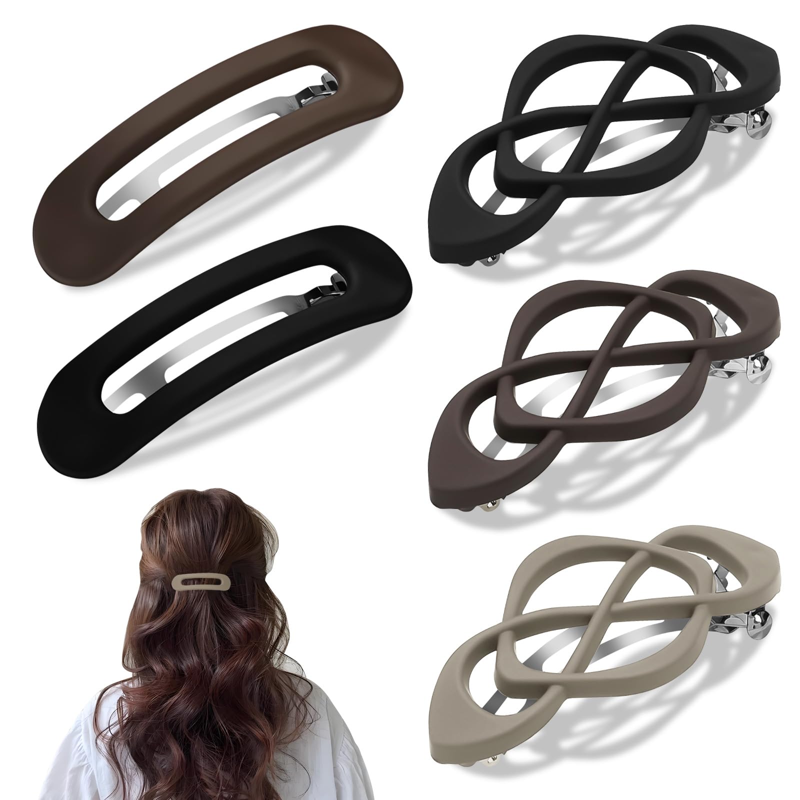 HINGTAI pinzas planas para cabello, agarre seguro para uso diario.