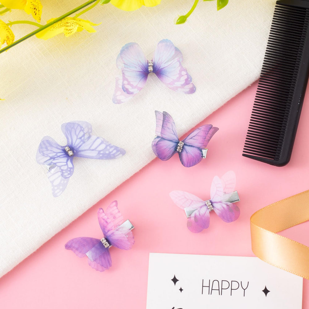 Pinzas HINZIC mariposa púrpura como regalo elegante para mamá, pareja o amiga.