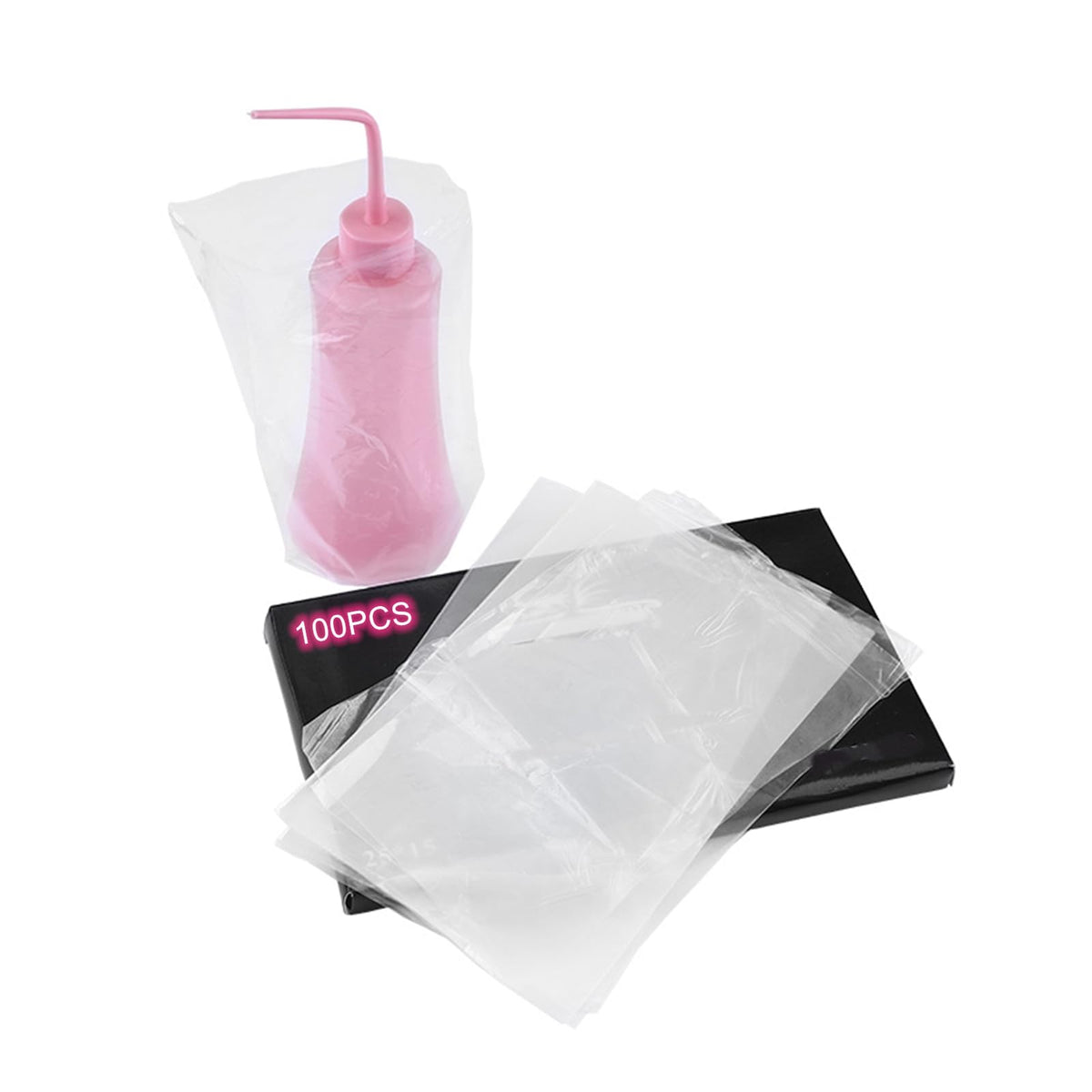 Hipifans cubiertas de botella transparentes para lavado, permiten ver el contenido con claridad.
