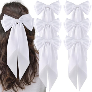 hisial lazo grande para cabello blanco con clip, ideal para peinados diarios