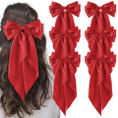 Hisial lazos grandes rojo, clip para cabello, ideal para peinados elegantes de diario.