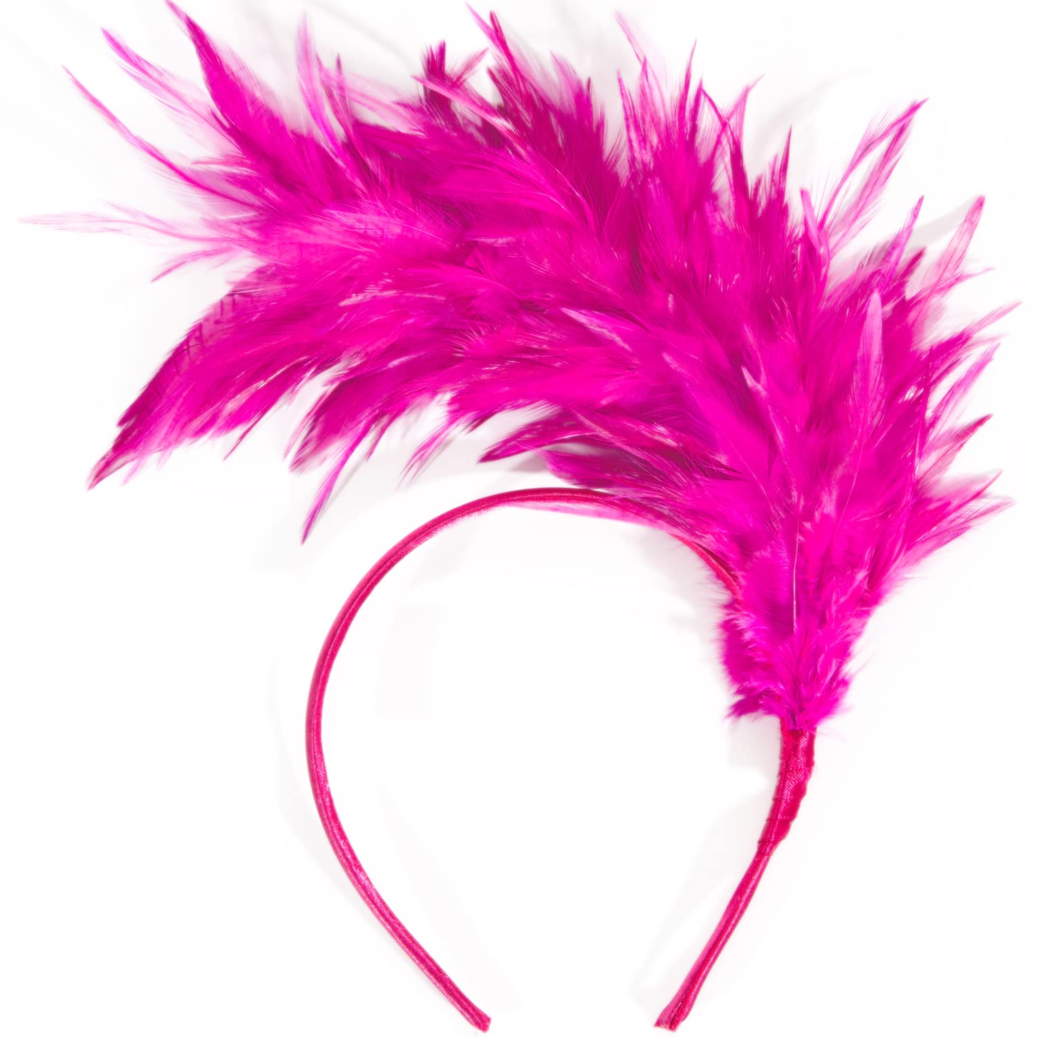 HIWIND diadema plumas satinadas, añade brillo suave a ocasiones.