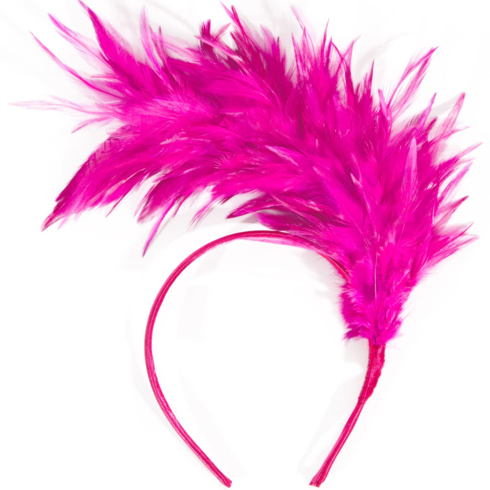 HIWIND diadema plumas satinadas, añade brillo suave a ocasiones.