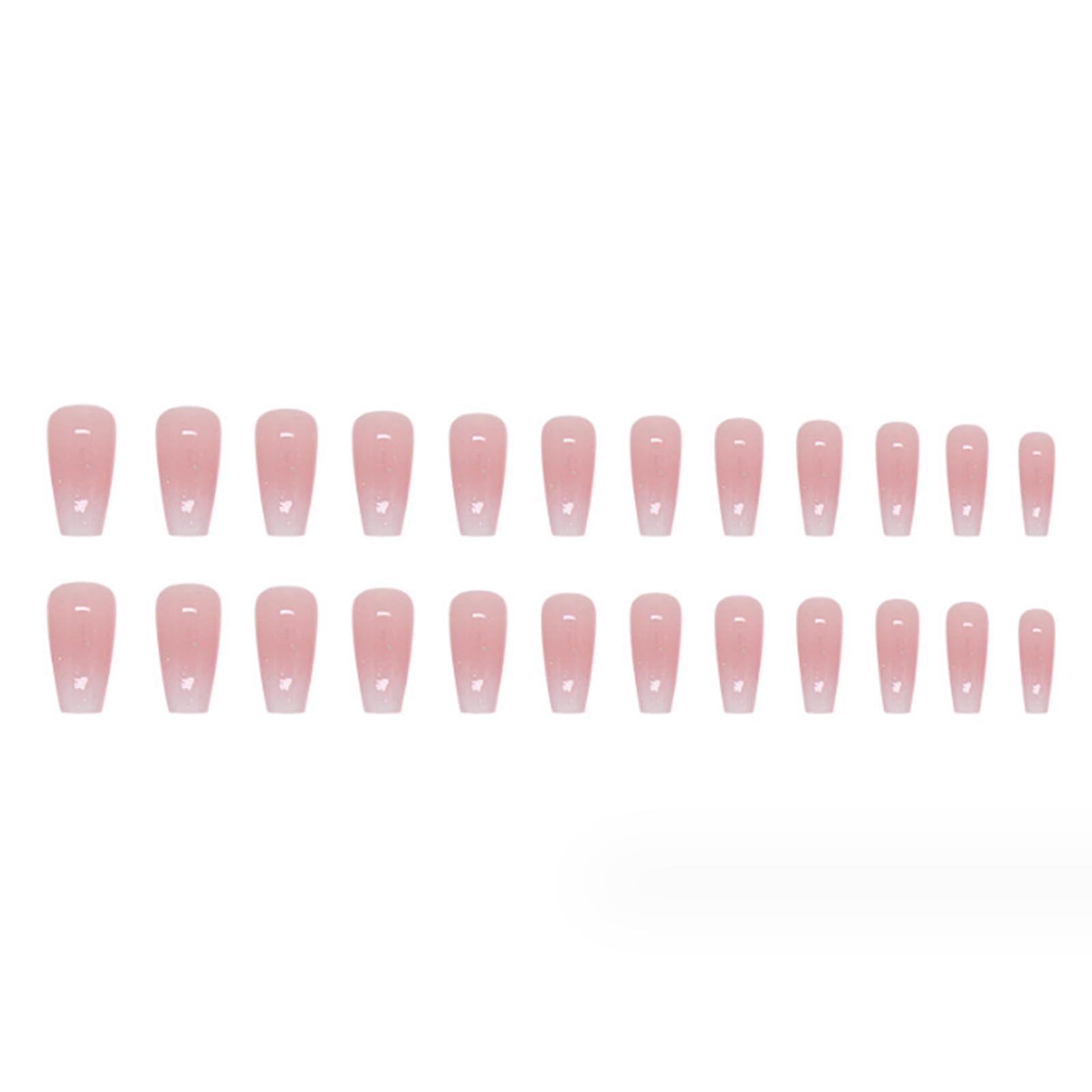 Conjunto de 24 uñas Hkanlre en tallas variadas para ajuste cómodo.
