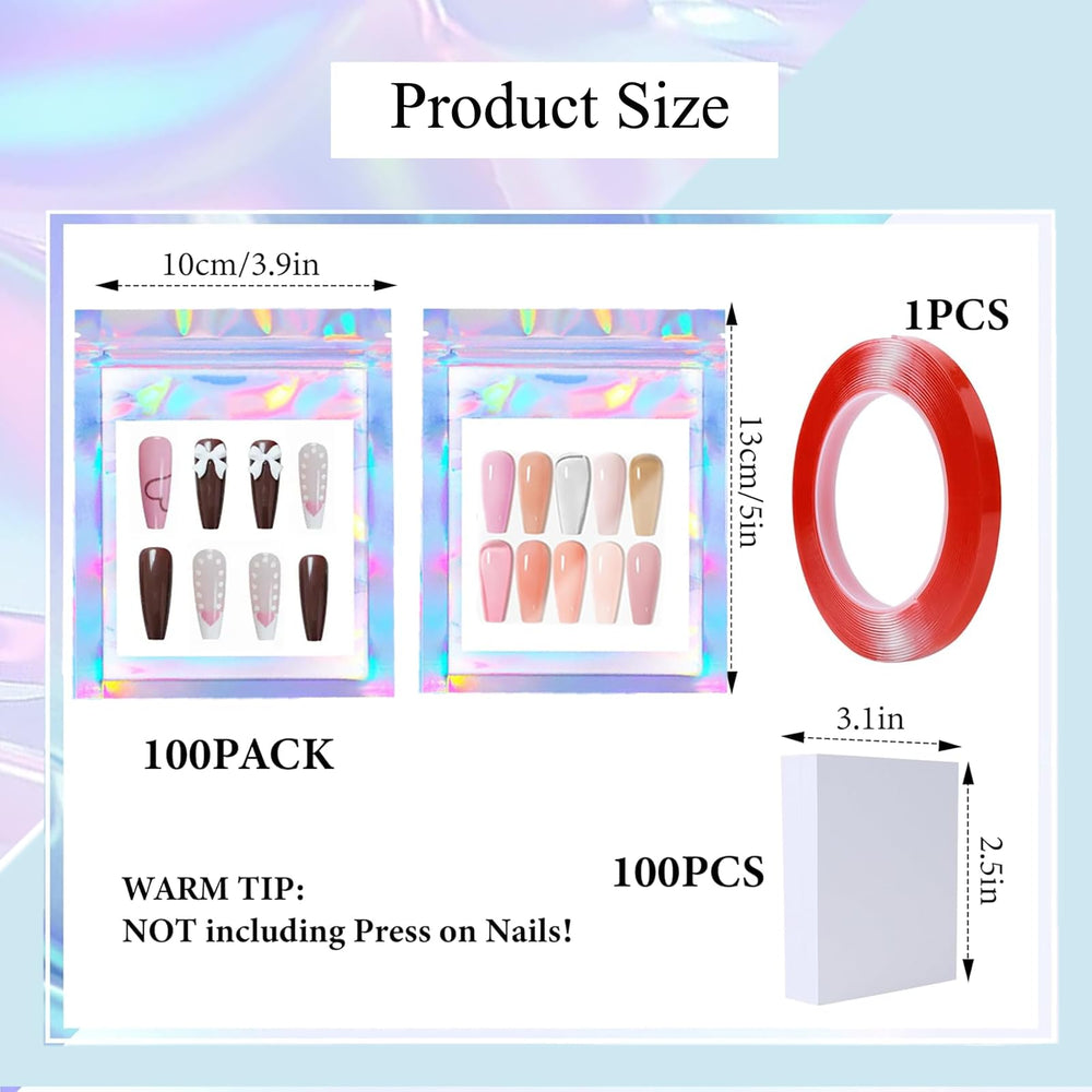 HLQHXWHZT cartulina perlada blanca para uñas, base elegante para presentaciones