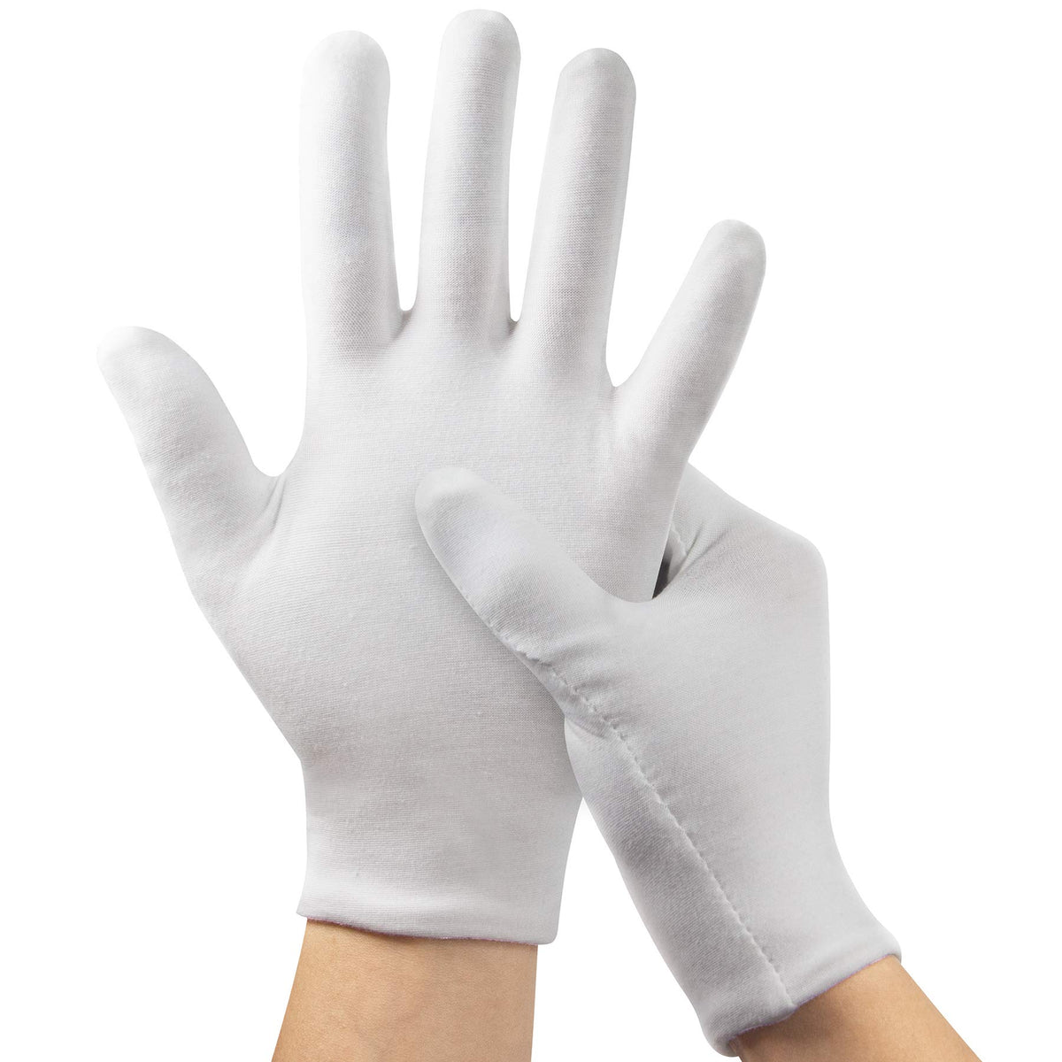 HMNYSOL guantes blancos de algodón, duraderos, ideales para uso diario y cuidado.
