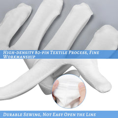 HMNYSOL guantes blancos, duraderos, para mantener protegidas las manos durante tareas delicadas.