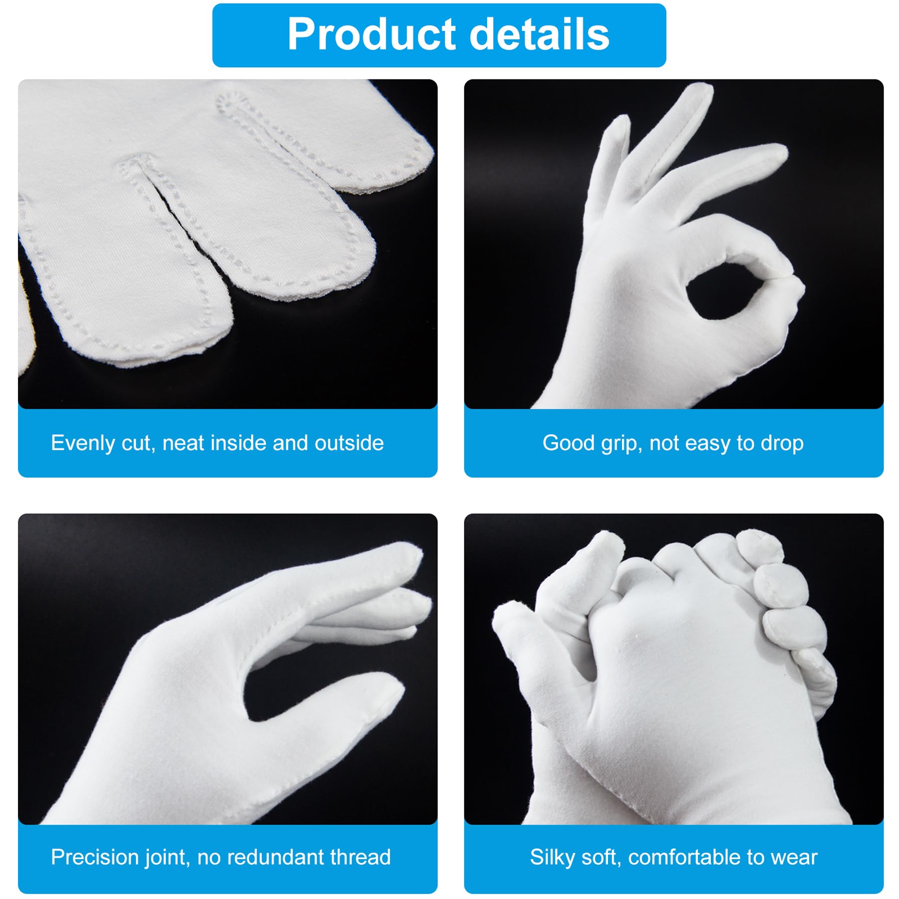 HMNYSOL guantes para spa, nocturnos, permiten hidratación suave durante la noche.