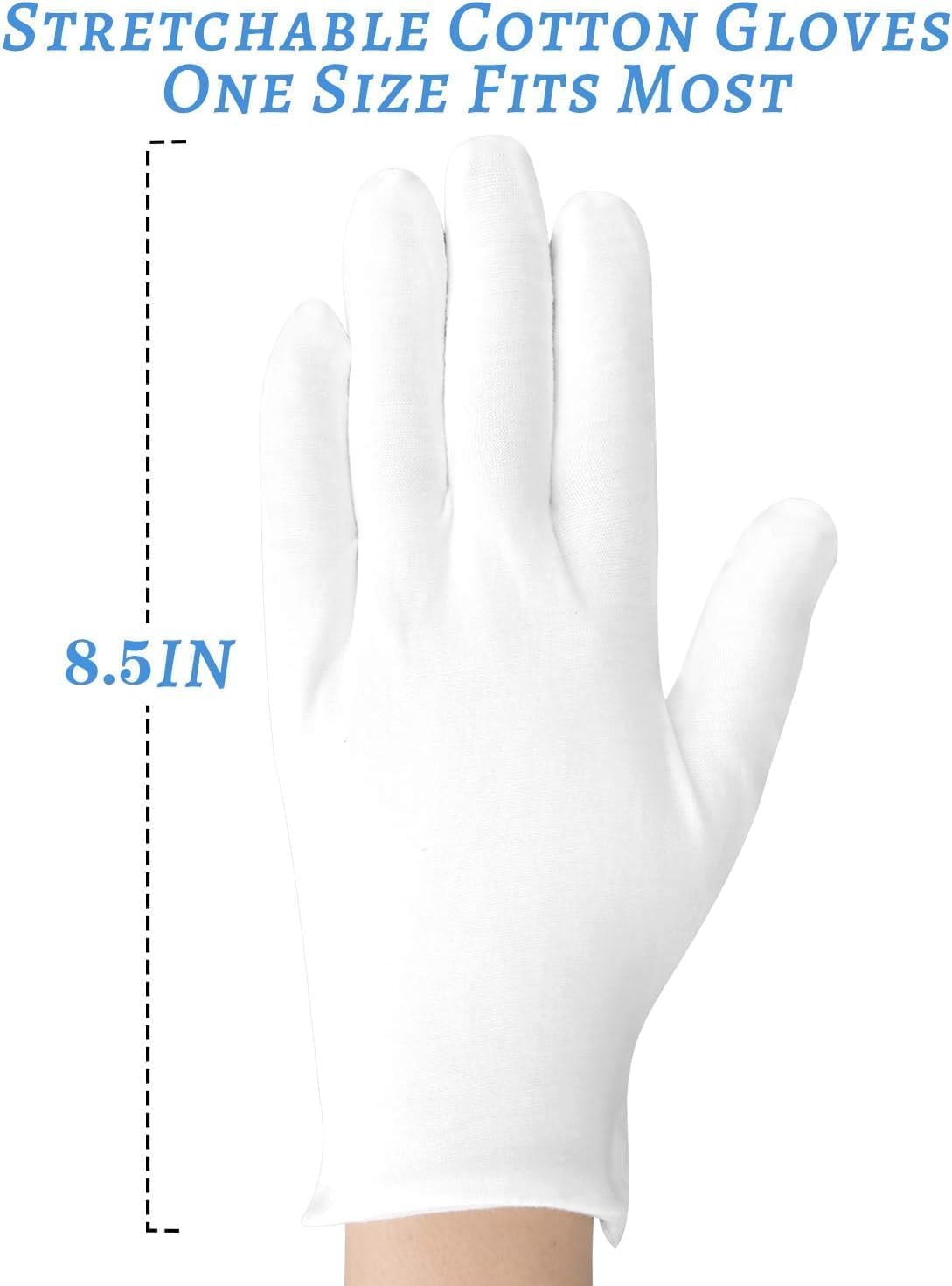 HMNYSOL guantes blancos para servicio, joyería, conducción y trabajos ligeros.
