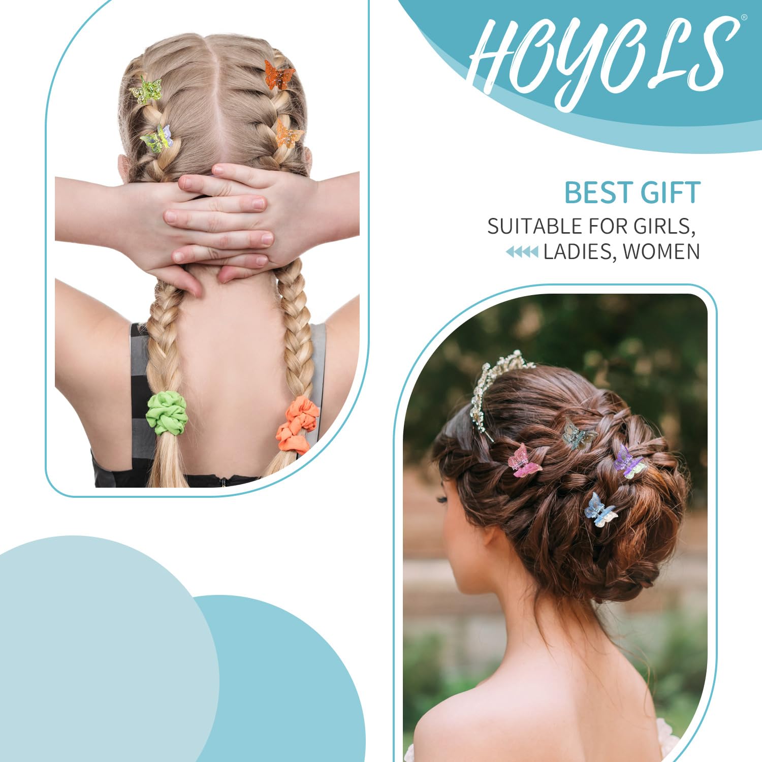 Hoyols clip multicolor para looks de los años 90, con brillo vibrante.