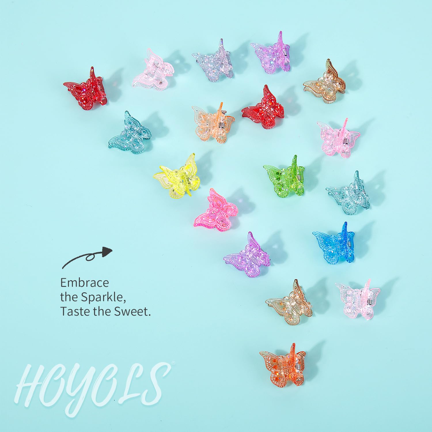 Hoyols clip mariposa con brillo facilita peinados rápidos y memorables.